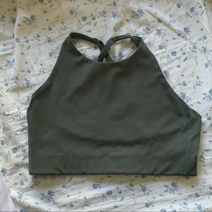 Sage green topanga girlfriend collective sports bra